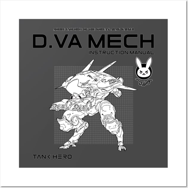 Overwatch D.Va Mech Operation Manual Wall Art by Bevatron